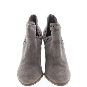 Vince Camuto Perforated Gray Ankle Booties